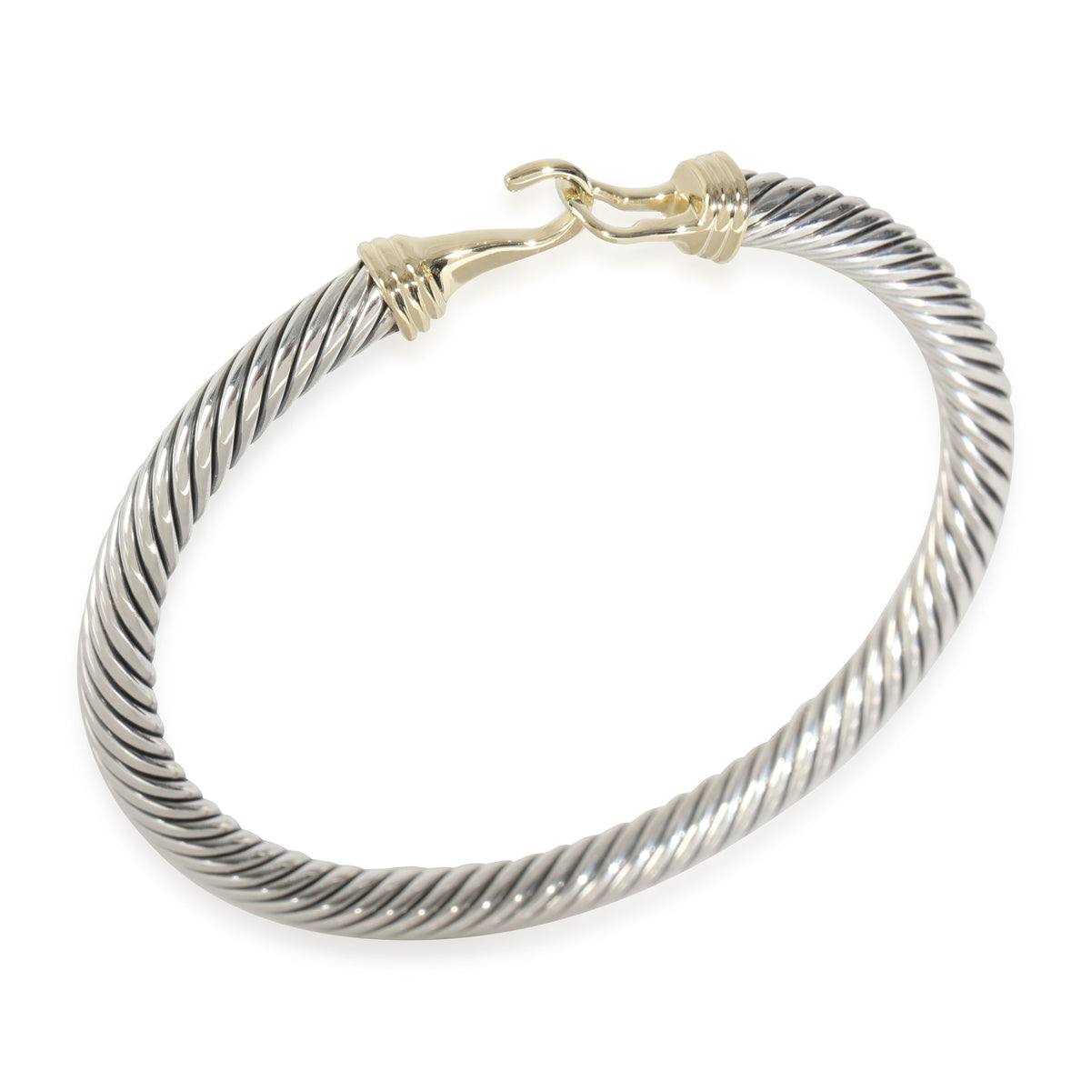 Cable Hook Bracelet in 14k Yellow Gold/Sterling Silver