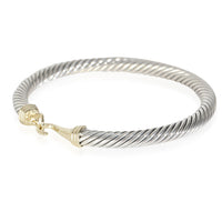 Cable Hook Bracelet in 14k Yellow Gold/Sterling Silver