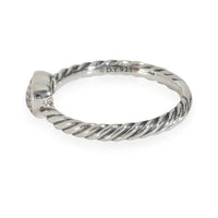 Sterling Silver Diamond Cable Collectible Ring
