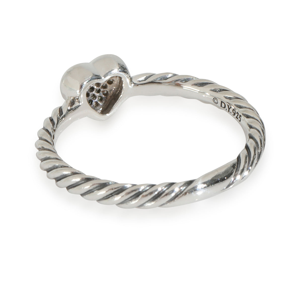 Sterling Silver Diamond Cable Collectible Ring
