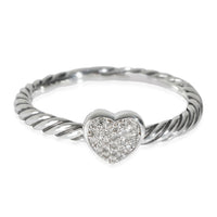 Sterling Silver Diamond Cable Collectible Ring