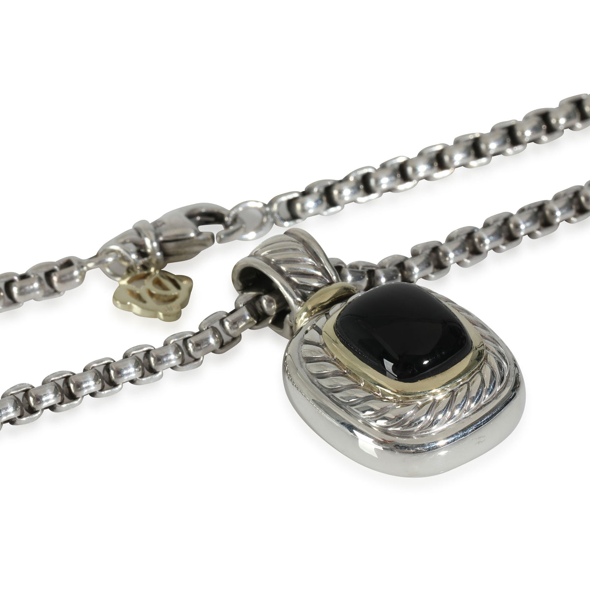 Albion Onyx Pendant in 14k Yellow Gold/Sterling Silver