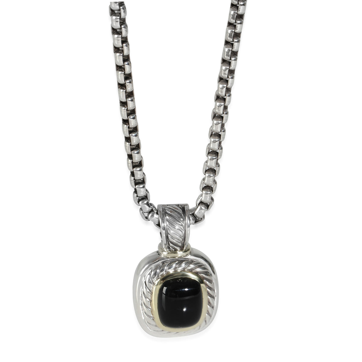 Albion Onyx Pendant in 14k Yellow Gold/Sterling Silver