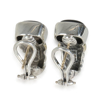 Shrimp Onyx Earrings in 14k Yellow Gold/Sterling Silver