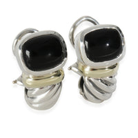 Shrimp Onyx Earrings in 14k Yellow Gold/Sterling Silver