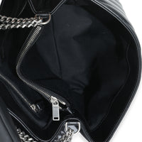Black Calfskin Medium Loulou Chain Bag