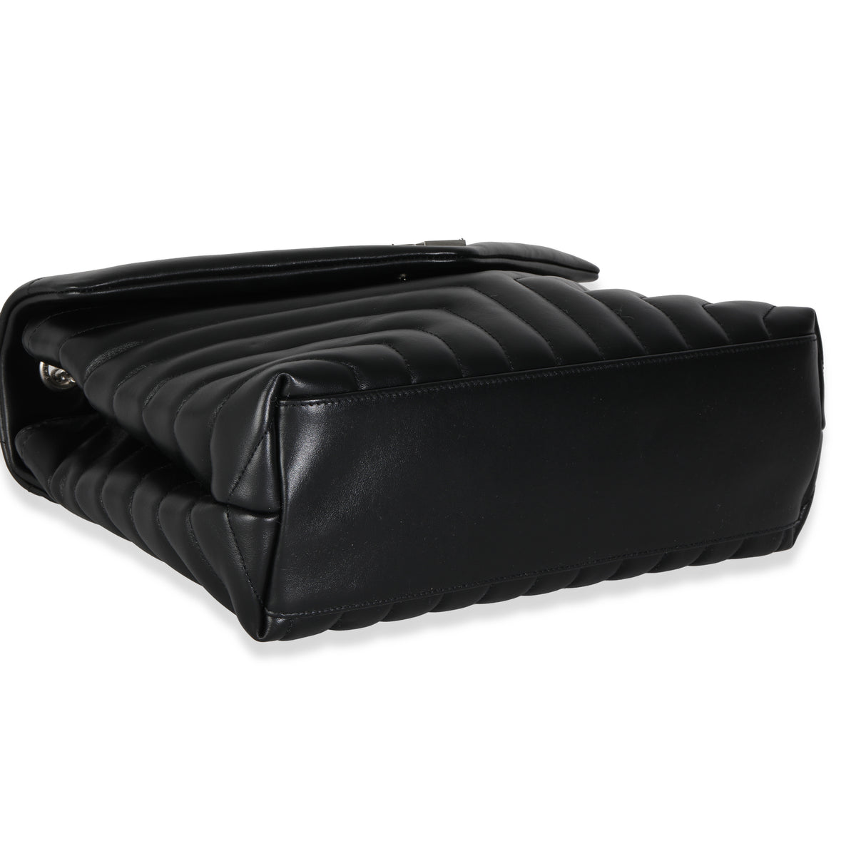 Black Calfskin Medium Loulou Chain Bag