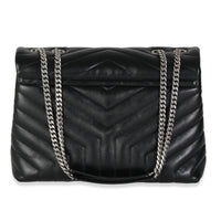 Black Calfskin Medium Loulou Chain Bag