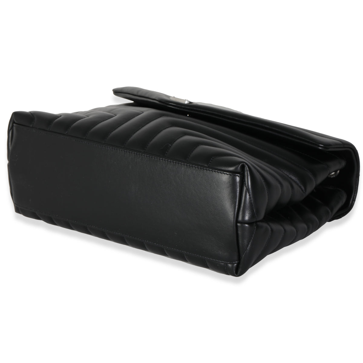 Black Calfskin Medium Loulou Chain Bag