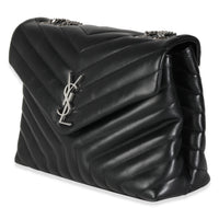 Black Calfskin Medium Loulou Chain Bag