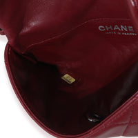 Burgundy Quilted Lambskin Mineral Nights Clutch On Chain