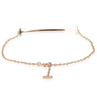 Rose Gold Diamond Tiffany T Smile Bracelet