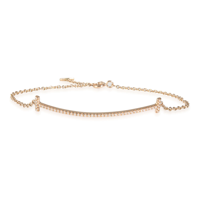 Rose Gold Diamond Tiffany T Smile Bracelet
