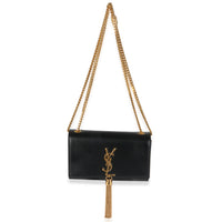 Black Grain De Poudre Small Kate Tassel