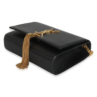 Black Grain De Poudre Small Kate Tassel