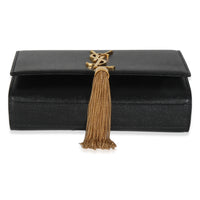 Black Grain De Poudre Small Kate Tassel