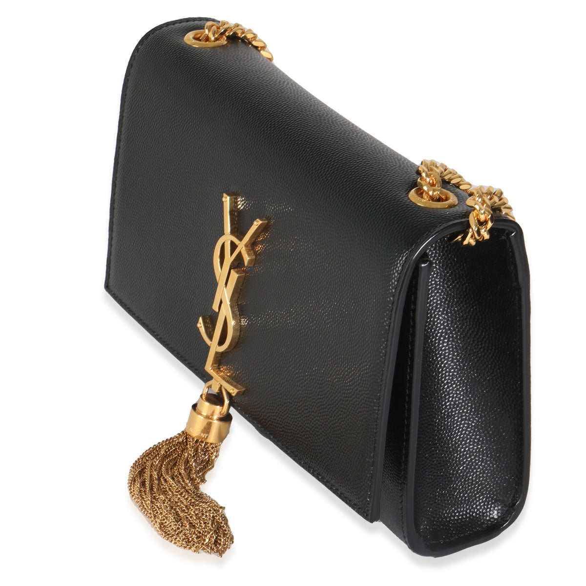 Black Grain De Poudre Small Kate Tassel