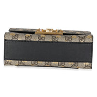 Black GG Supreme Canvas Bees Small Padlock Chain Bag