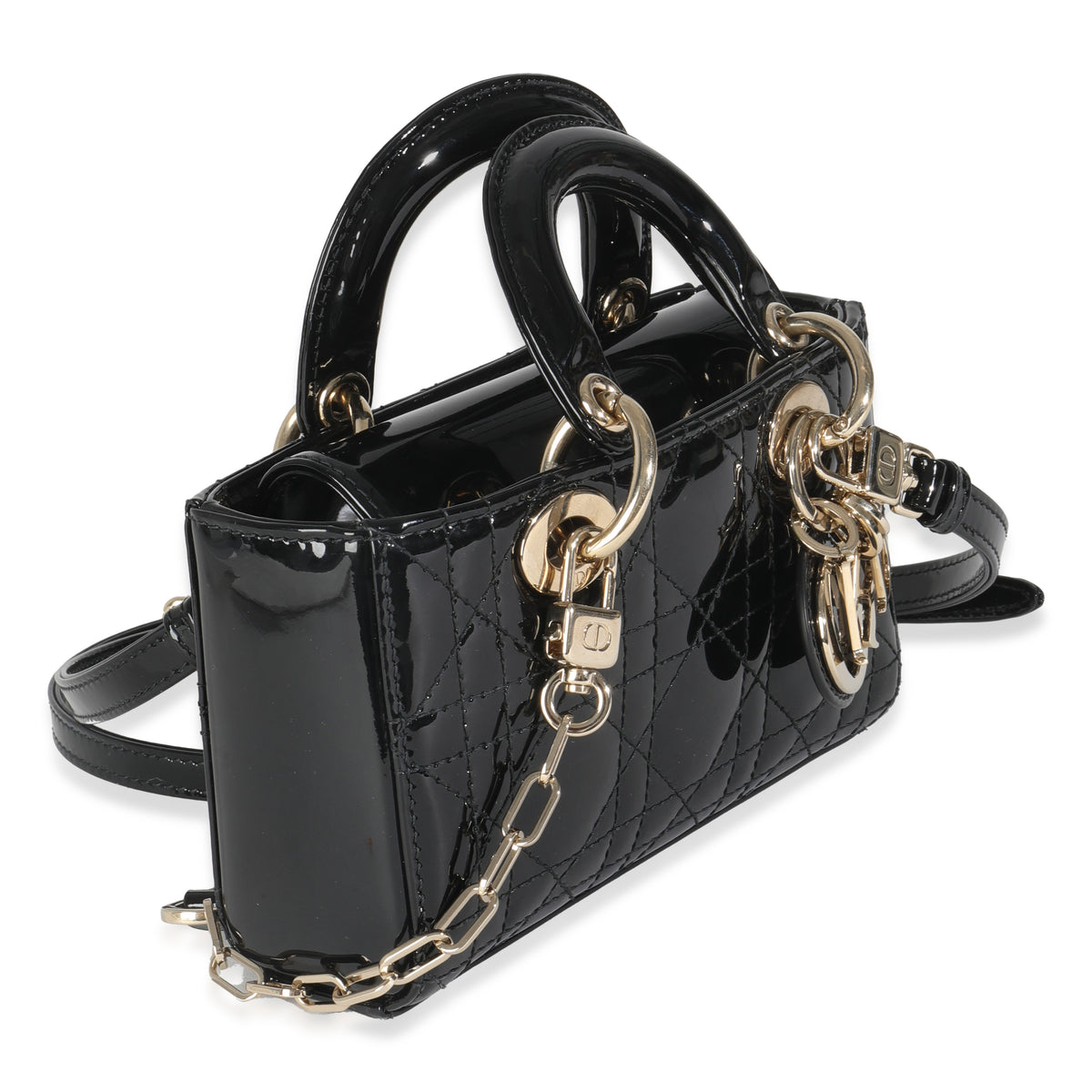 Black Patent Cannage Micro D-Joy