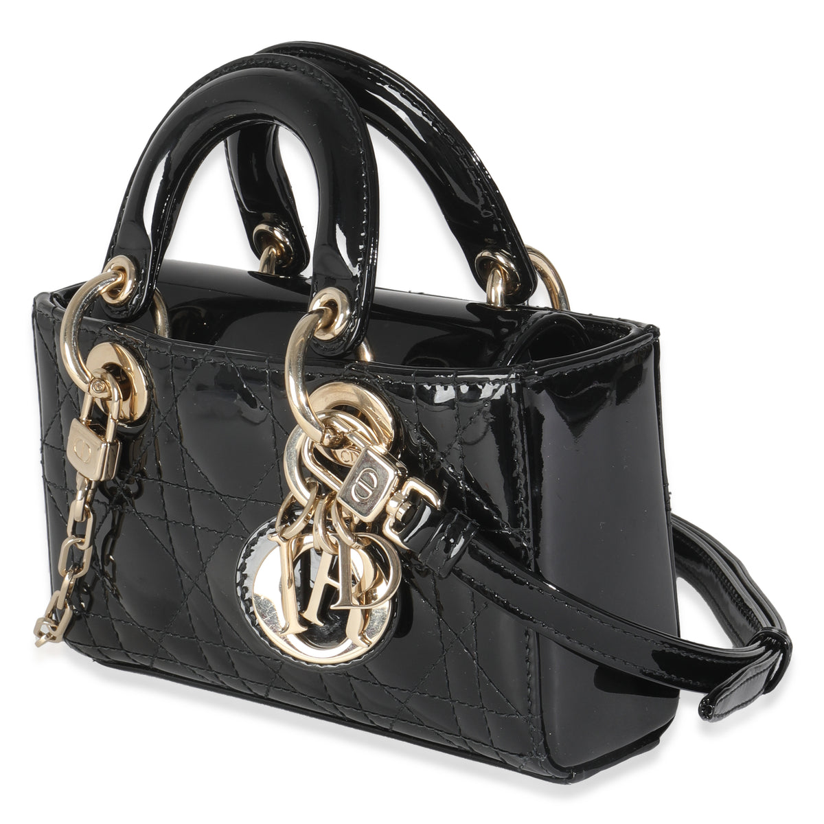 Black Patent Cannage Micro D-Joy