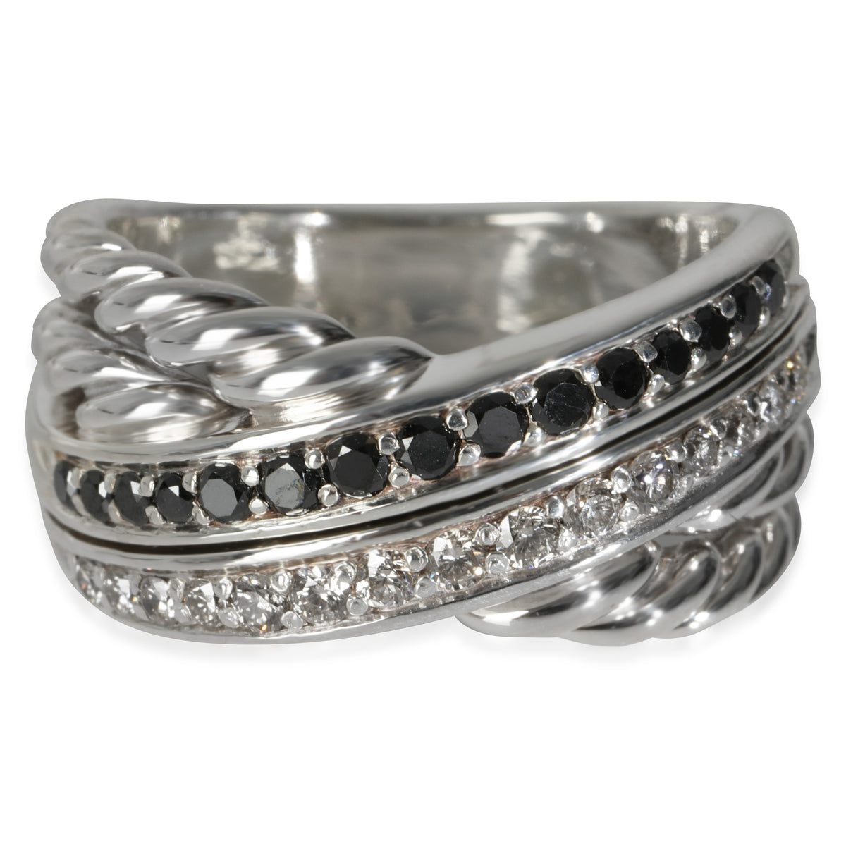 Sterling Silver  Crossover Ring