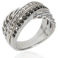 Sterling Silver  Crossover Ring