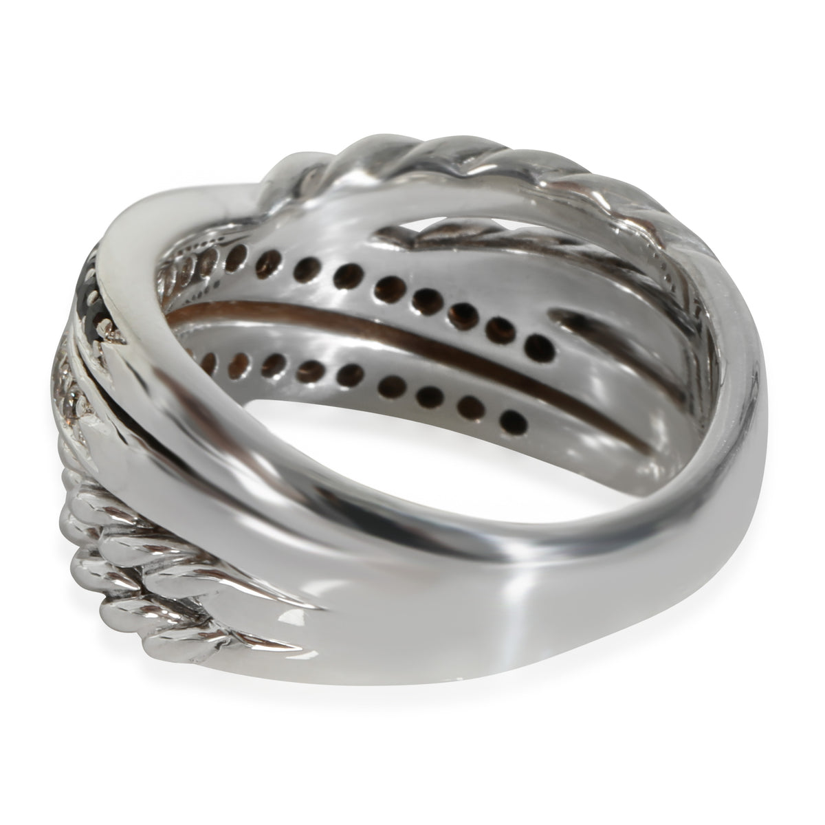 Sterling Silver  Crossover Ring