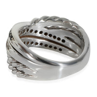Sterling Silver  Crossover Ring
