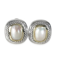 Yellow Gold & Sterling Silver Pearl Albion Earrings