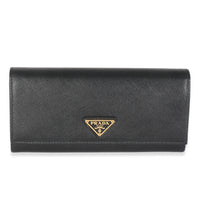 Black Saffiano Large Wallet