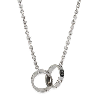 White Gold  Love Necklace