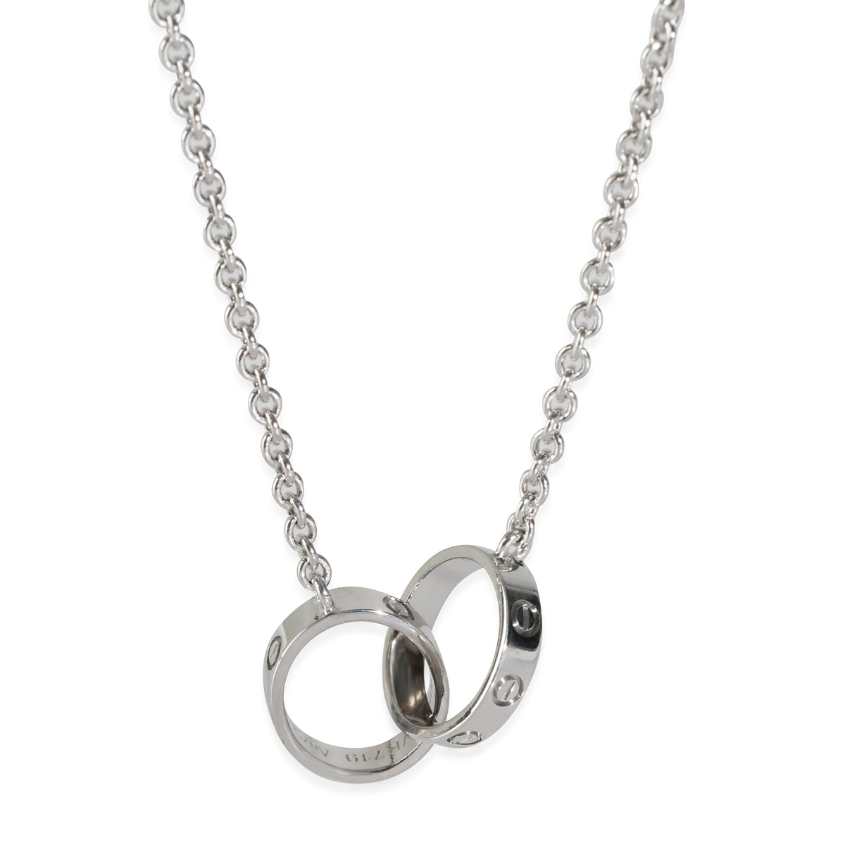 White Gold  Love Necklace
