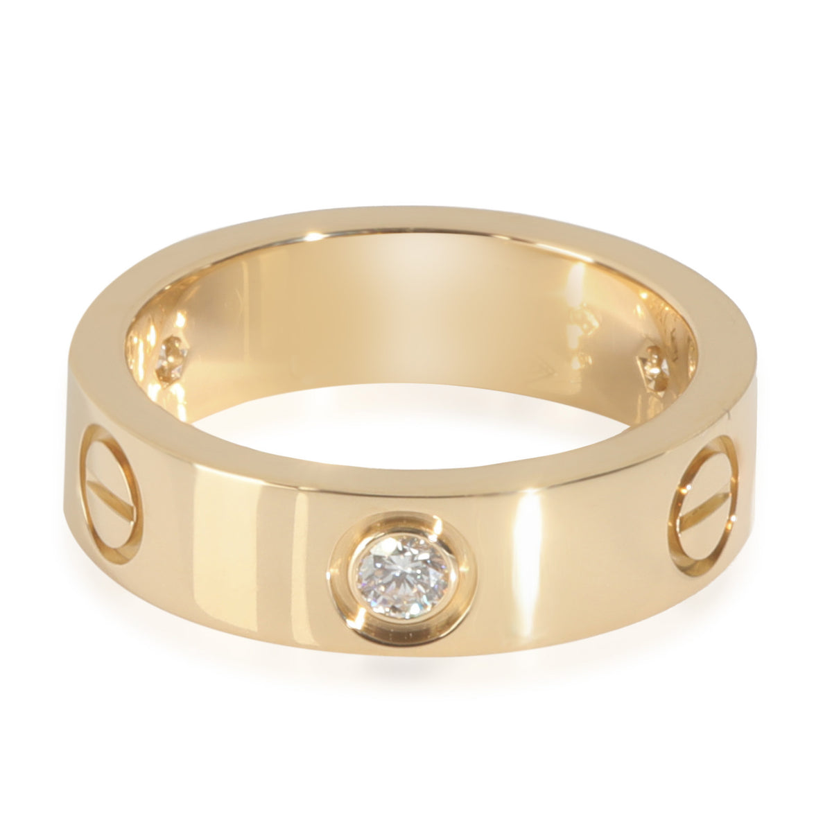Yellow Gold Diamond Love Ring