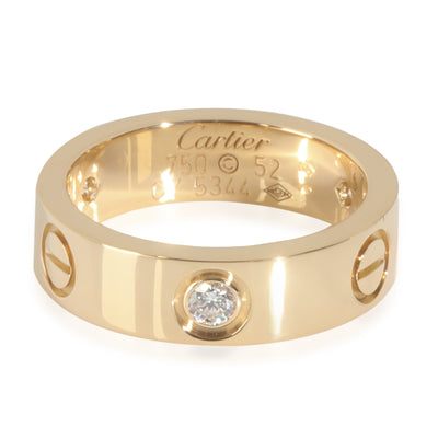 Yellow Gold Diamond Love Ring