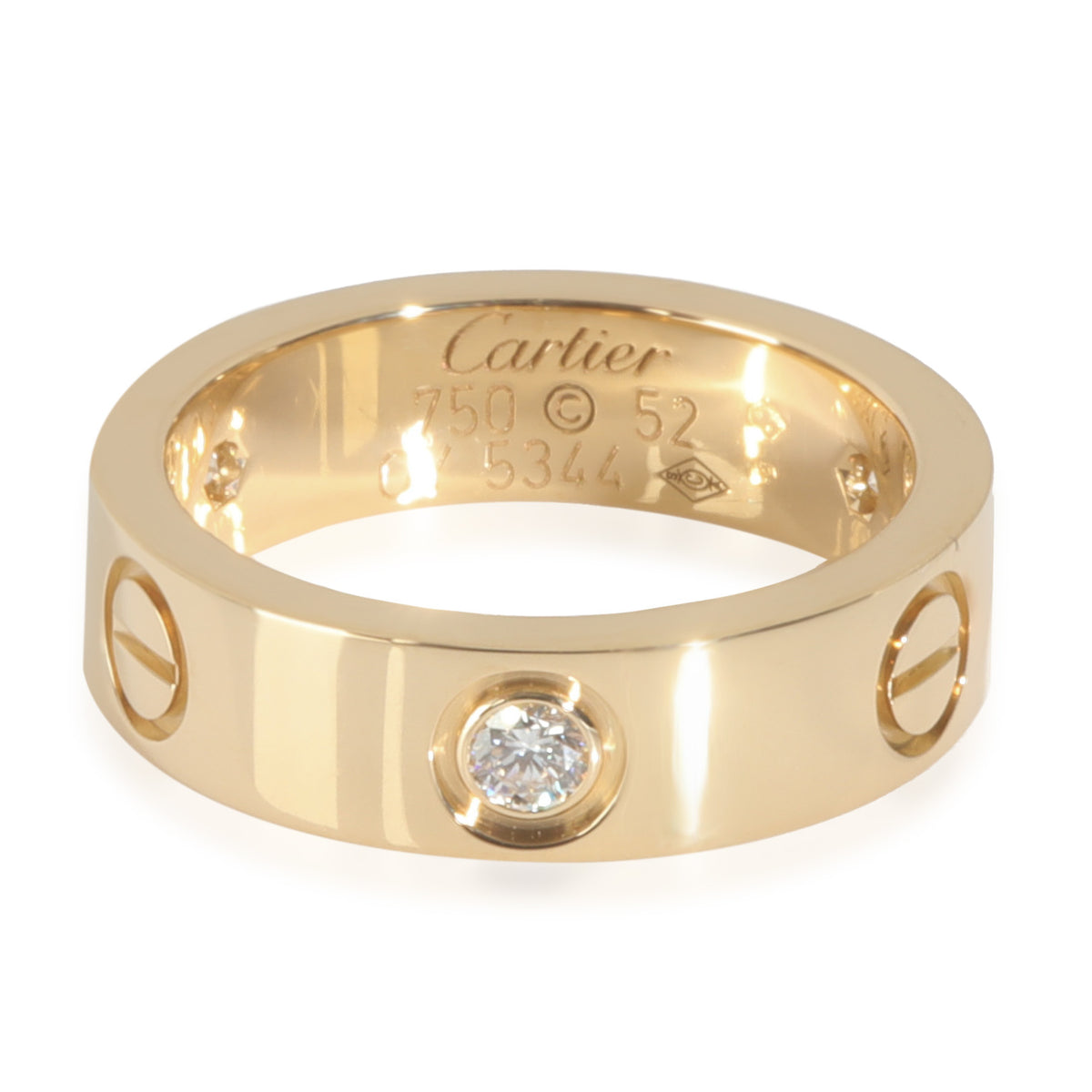 Yellow Gold Diamond Love Ring