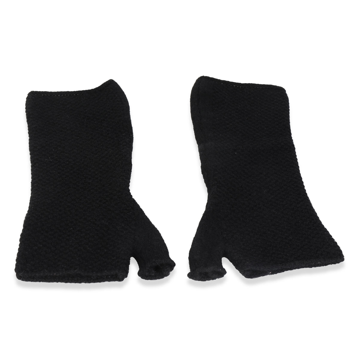 20A Black Cashmere CC Fingerless Long Gloves