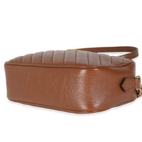 Cuir Glazed Calfskin Matelasse Diagonal Small GG Marmont Shoulder Bag