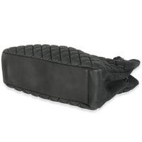 Dark Grey Iridescent Calfskin Small New Bubble Quilt Tote