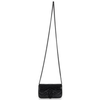 Black Patent Chevron GG Marmont Super Mini Bag