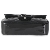 Black Patent Chevron GG Marmont Super Mini Bag
