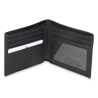 Black Saffiano Logo Plate Bi-Fold Wallet