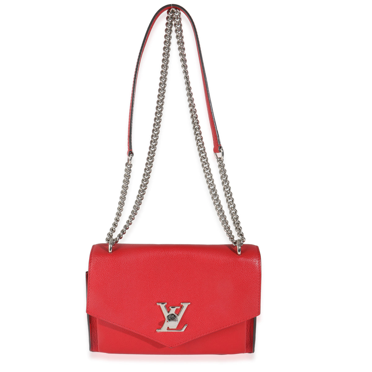 Louis Vuitton Rubis Soft Calfskin Mylockme Chain BB Handbag av
