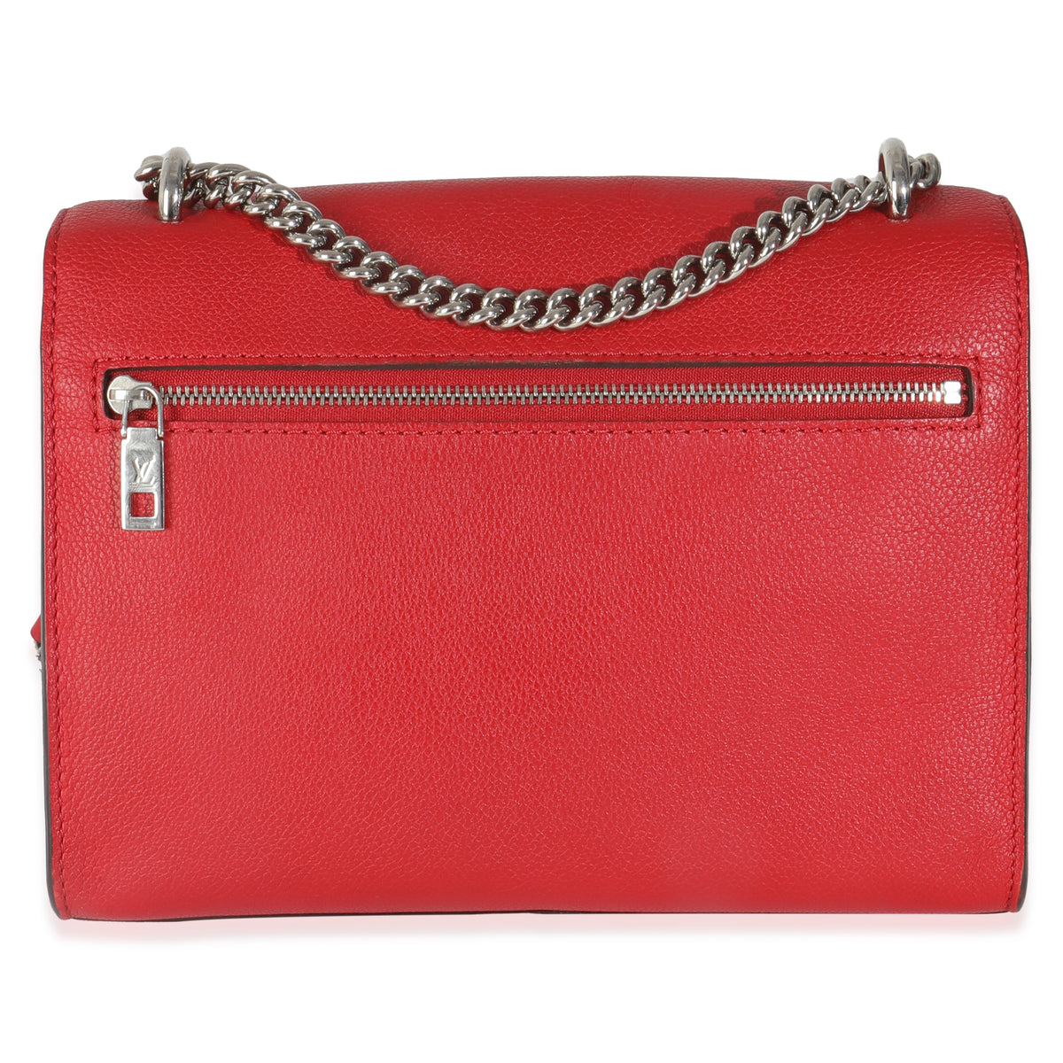 Louis Vuitton Rubis Soft Calfskin Mylockme Chain BB Handbag bv