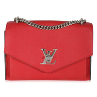 Louis Vuitton Rubis Soft Calfskin Mylockme Chain BB Handbag fv