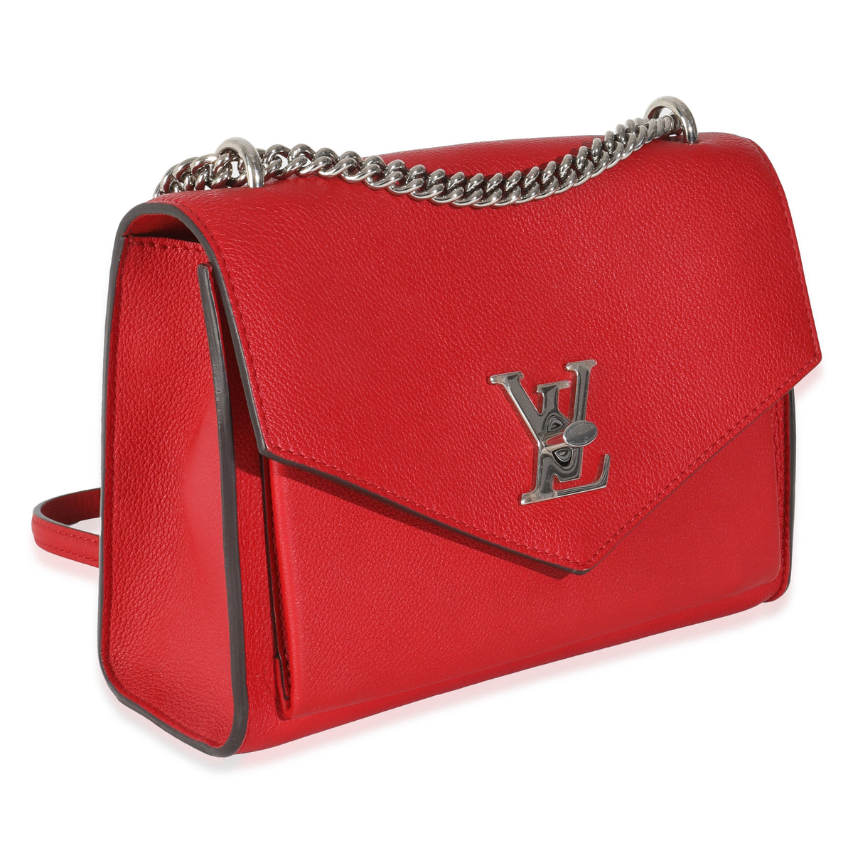 Louis Vuitton Rubis Soft Calfskin Mylockme Chain BB Handbag pv
