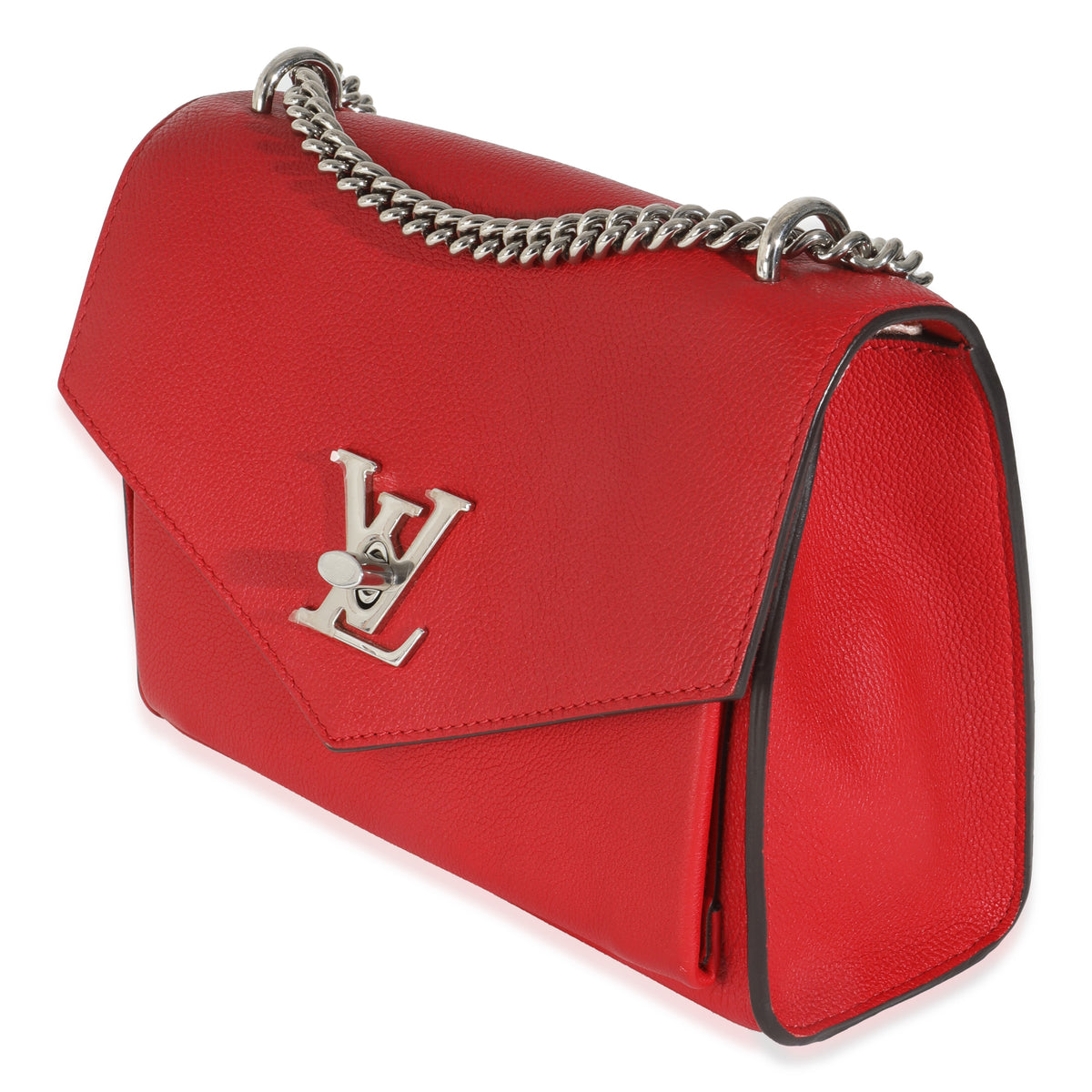 Louis Vuitton Rubis Soft Calfskin Mylockme Chain BB Handbag sv
