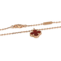 Rose Gold Carnelian Sweet Alhambra Pendant
