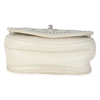 Chanel Ivory Calfskin Coco Eyelets Small Flap Bag Handbag stamp