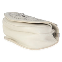 Ivory Calfskin Coco Eyelets Small Flap Bag