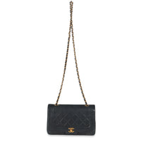 Chanel Vintage Black Quilted Lambskin Medium Diana Single Flap Bag Handbag av